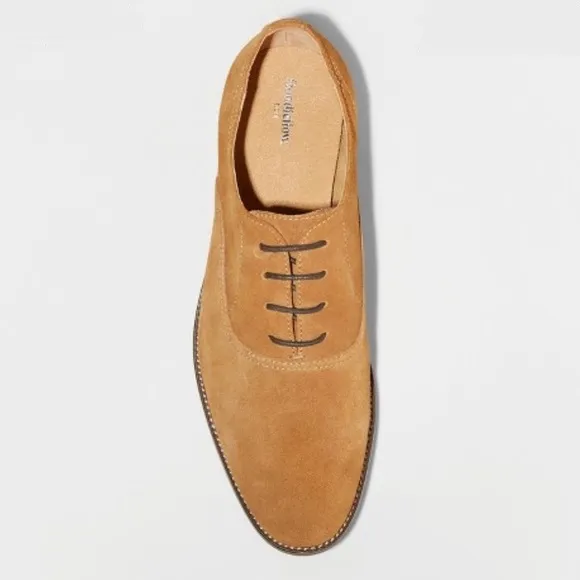 Goodfellow &amp; Co Tan Genuine Suede Oxfords, NWT