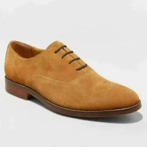 Goodfellow &amp; Co Tan Genuine Suede Oxfords, NWT