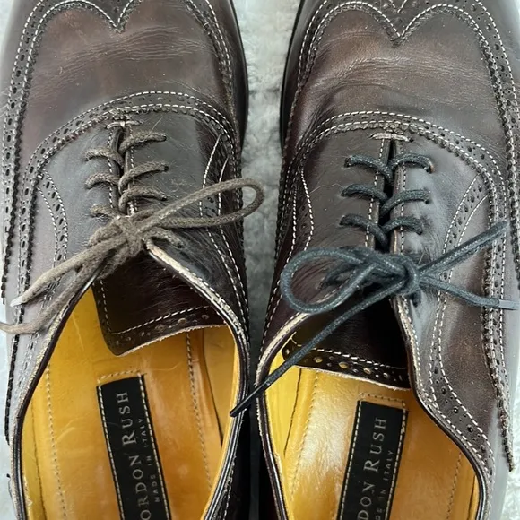 Gordon Rush Leather Wingtip Brogue Oxfords