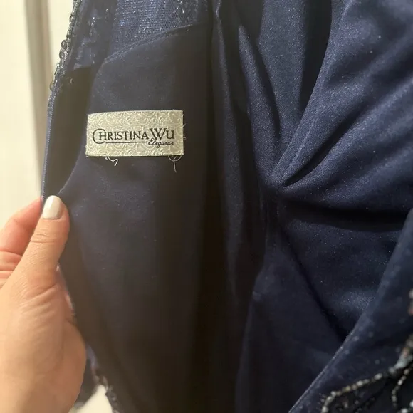 Gorgeous fully beadedd Christina Wu elegance dress size 12
