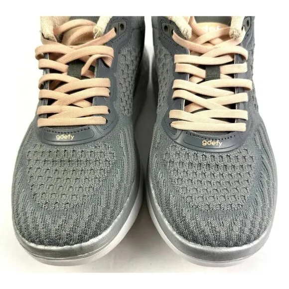 Gravity Defyer Sneaker 7 XLR8 Running Shoes Womens Gray Peach Silver Womens