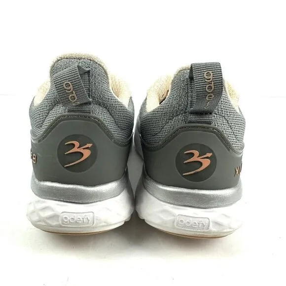 Gravity Defyer Sneaker 7 XLR8 Running Shoes Womens Gray Peach Silver Womens