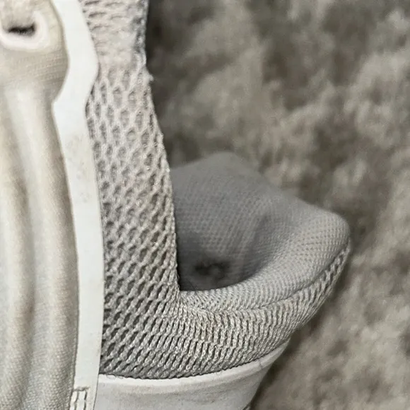 Gray and white On running shoes.