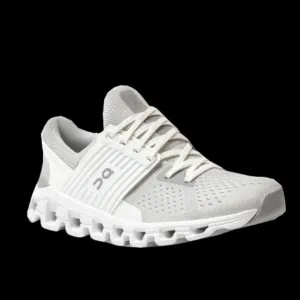 Gray and white On running shoes.