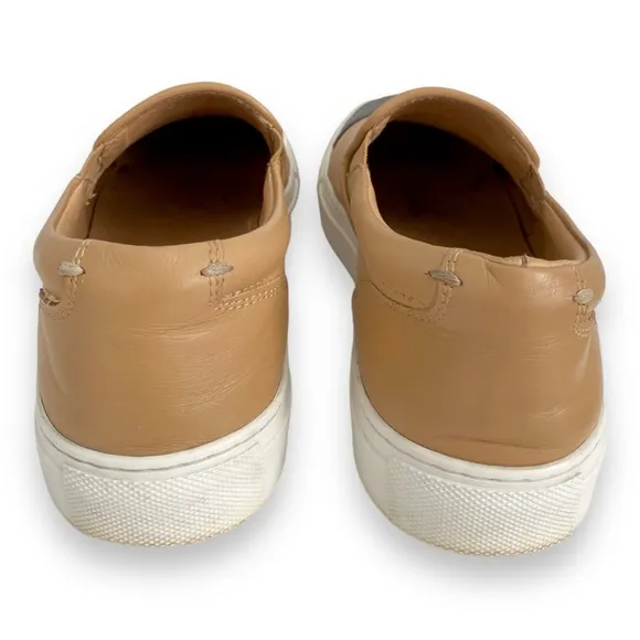 Greats Tan Black The Wooster Cap Toe Two Tone Leather Slip On Sneaker Size 7.5