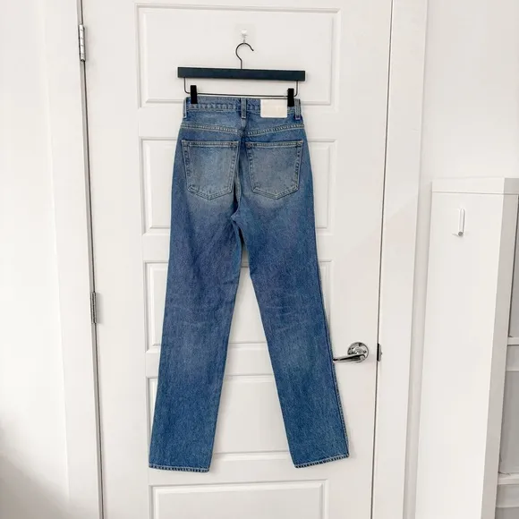 GRLFRND Sara Super High Rise Slim Straight Jeans  Lenox Hill