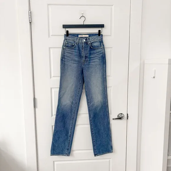 GRLFRND Sara Super High Rise Slim Straight Jeans  Lenox Hill