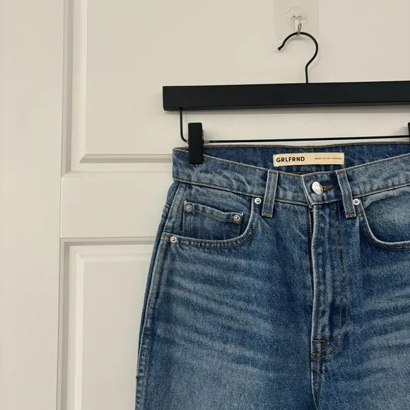 GRLFRND Sara Super High Rise Slim Straight Jeans  Lenox Hill