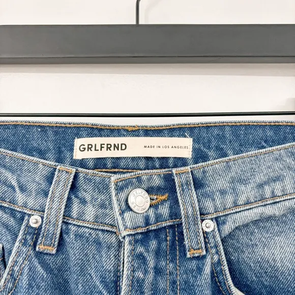 GRLFRND Sara Super High Rise Slim Straight Jeans  Lenox Hill