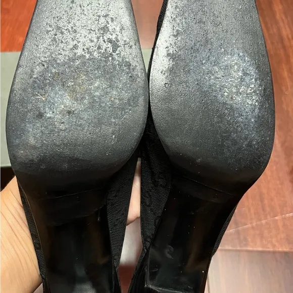 Gucci Black Mules with GG Monogram Design