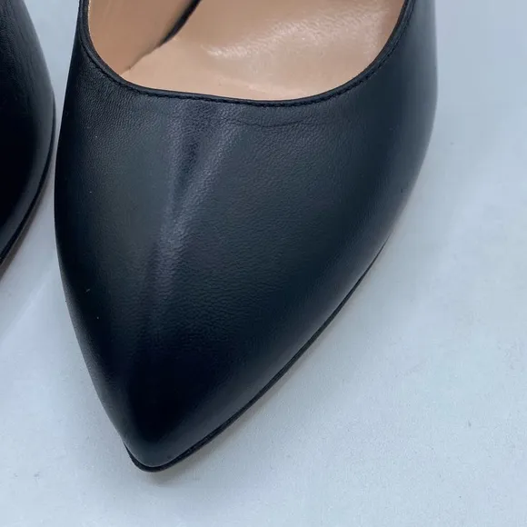 Gucci Malaga Silvie Web Leather Slingback Heels