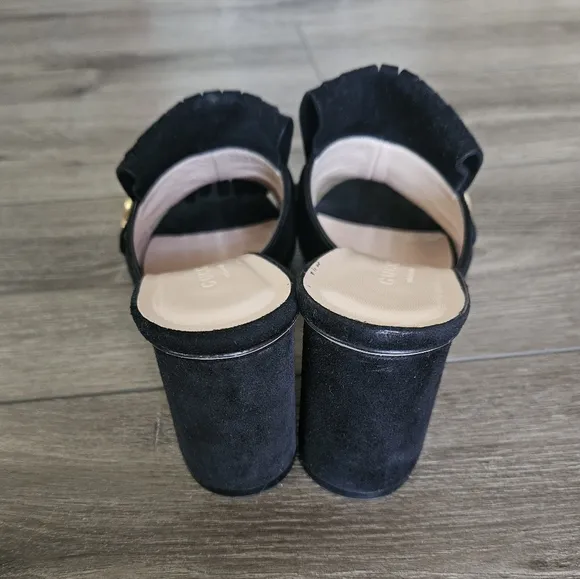 Gucci Marmont GG Fringe Suede Mules