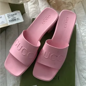 Gucci Pink Mules with Minimalist Design