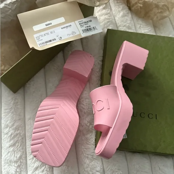 Gucci Pink Mules with Minimalist Design