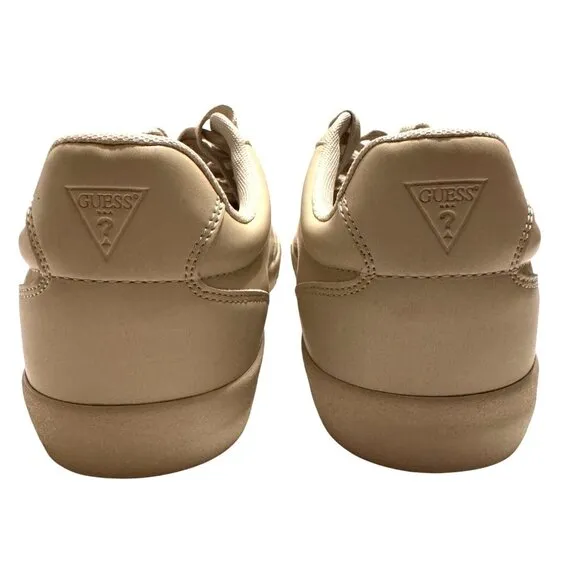 Guess Bazto Mens Size 10.5 T-Toe Beige &amp; Taupe Casual Sneakers Shoes