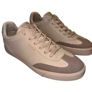 Guess Bazto Mens Size 10.5 T-Toe Beige &amp; Taupe Casual Sneakers Shoes