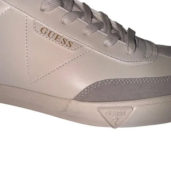 Guess Bazto Mens Size 10.5 T-Toe Beige &amp; Taupe Casual Sneakers Shoes