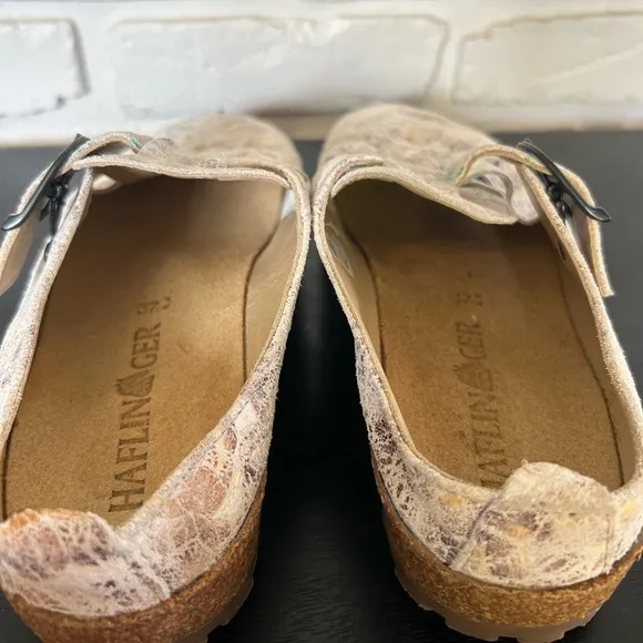 Haflinger Cork Leather Slip On Clogs Women’s‎ Size 37 Mule
