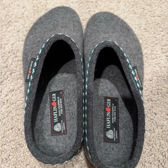 Haflinger Gray Wool Clogs