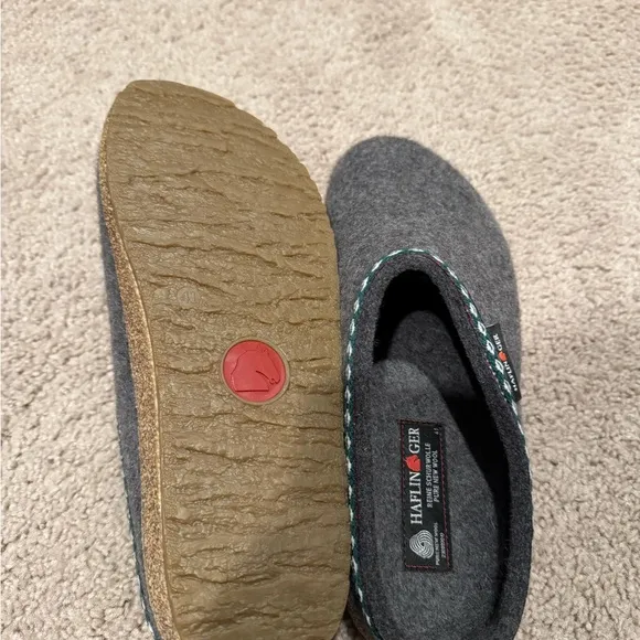 Haflinger Gray Wool Clogs