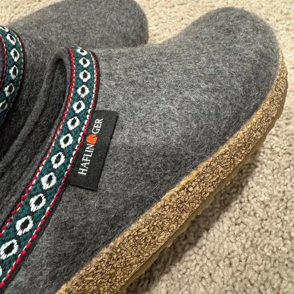Haflinger Gray Wool Clogs