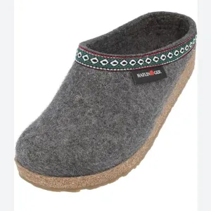 Haflinger Gray Wool Clogs