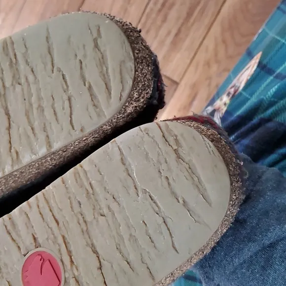 Haflinger Grizzly zigzag gray clogs
