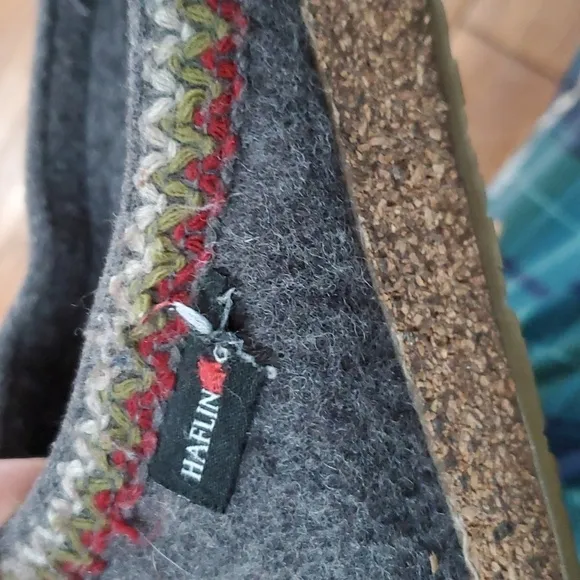 Haflinger Grizzly zigzag gray clogs