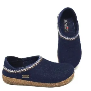 Haflinger Pure Wool Clogs Slippers Blue Men's Size EU 42 US 9.5