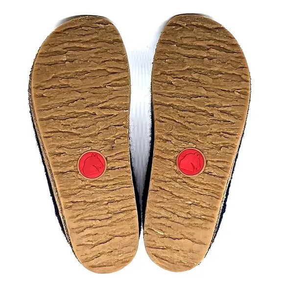 Haflinger Pure Wool Clogs Slippers Blue Men's Size EU 42 US 9.5