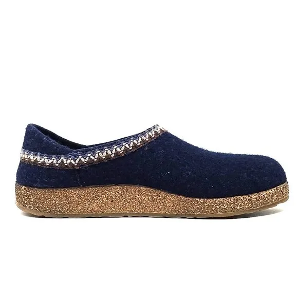 Haflinger Pure Wool Clogs Slippers Blue Men's Size EU 42 US 9.5
