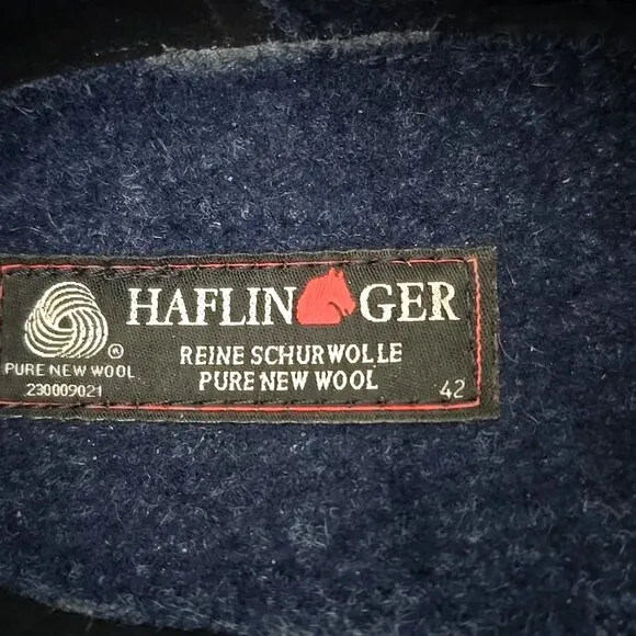 Haflinger Pure Wool Clogs Slippers Blue Men's Size EU 42 US 9.5