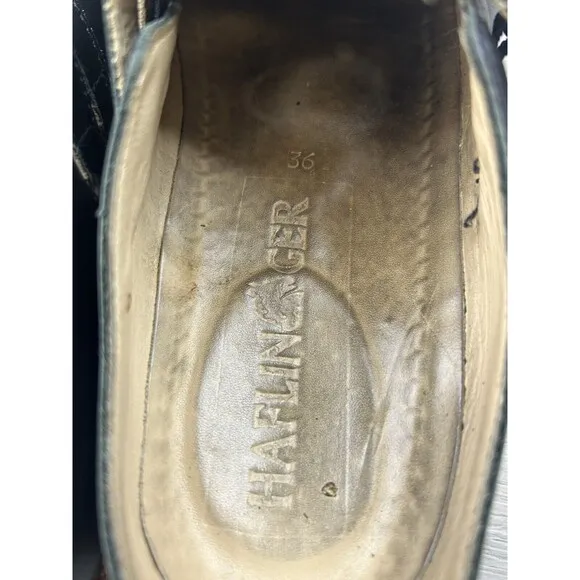 Haflinger Women's Mules Hope Black Leather Cork Bed Slip On Comfort  Size 5.5