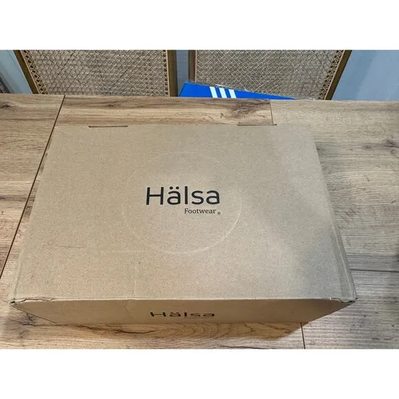 Halsa Footwear Chloe Clog Black Sz 8 NIB Woven Upper Chain Hardware Arch Support