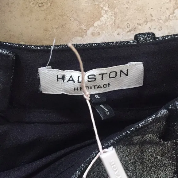 Halston heritage lamb suede leather shorts