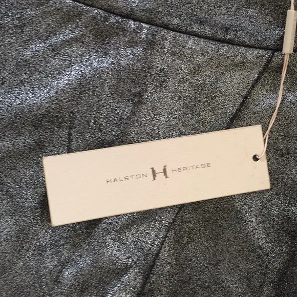 Halston heritage lamb suede leather shorts