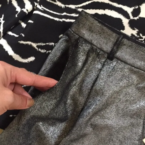 Halston heritage lamb suede leather shorts