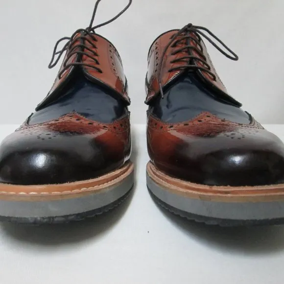 Handmade Leather Spectator Wingtip oxfords loafers Men Size Sz Euro 45 US 14