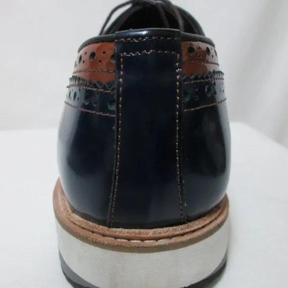 Handmade Leather Spectator Wingtip oxfords loafers Men Size Sz Euro 45 US 14