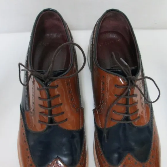 Handmade Leather Spectator Wingtip oxfords loafers Men Size Sz Euro 45 US 14