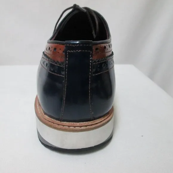 Handmade Leather Spectator Wingtip oxfords loafers Men Size Sz Euro 45 US 14