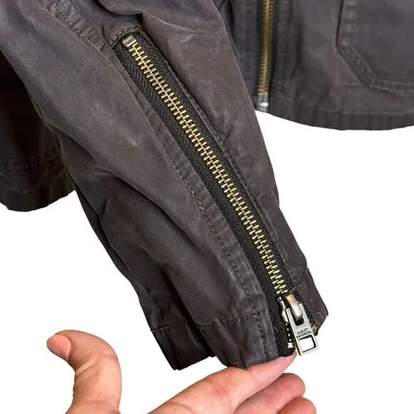 Harley Davidson black slim fit motorcycle jacket size L