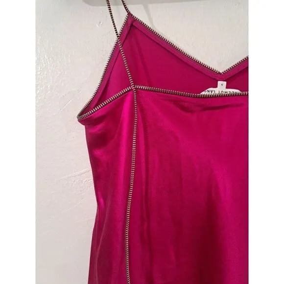 Helmut Lang Womens Small 100% Silk Rose Pink Slip Dress Flare