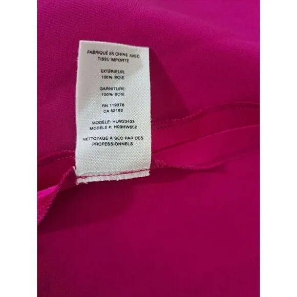Helmut Lang Womens Small 100% Silk Rose Pink Slip Dress Flare