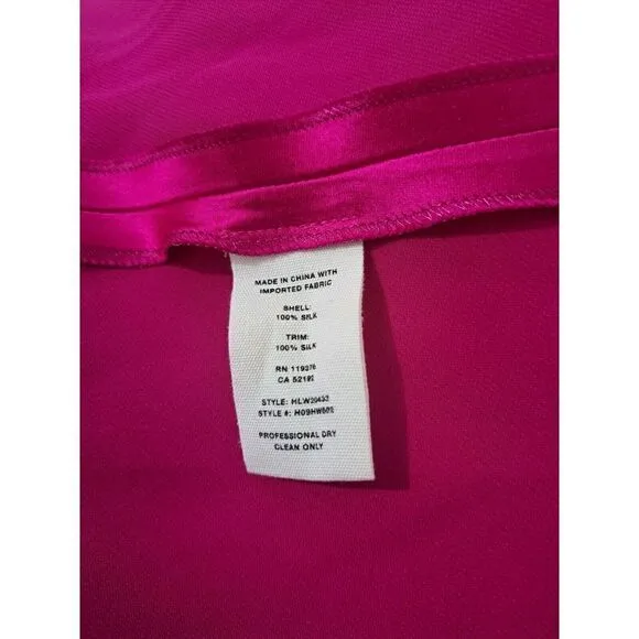 Helmut Lang Womens Small 100% Silk Rose Pink Slip Dress Flare