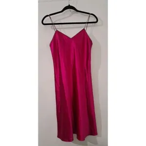 Helmut Lang Womens Small 100% Silk Rose Pink Slip Dress Flare