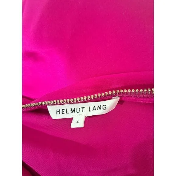 Helmut Lang Womens Small 100% Silk Rose Pink Slip Dress Flare