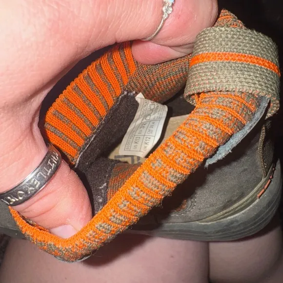 Hey Dude Brown and Orange Slip-On Boots