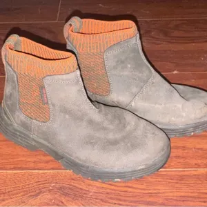 Hey Dude Brown and Orange Slip-On Boots