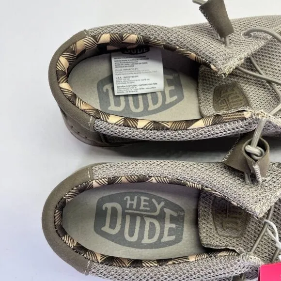Hey Dude Wally Sport Knit Men's Loafers Size 11 Wide Slip On Shoes Light Weight
